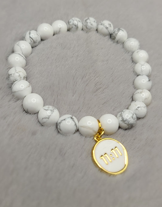 11:11 Howlite Manifestation Bracelet