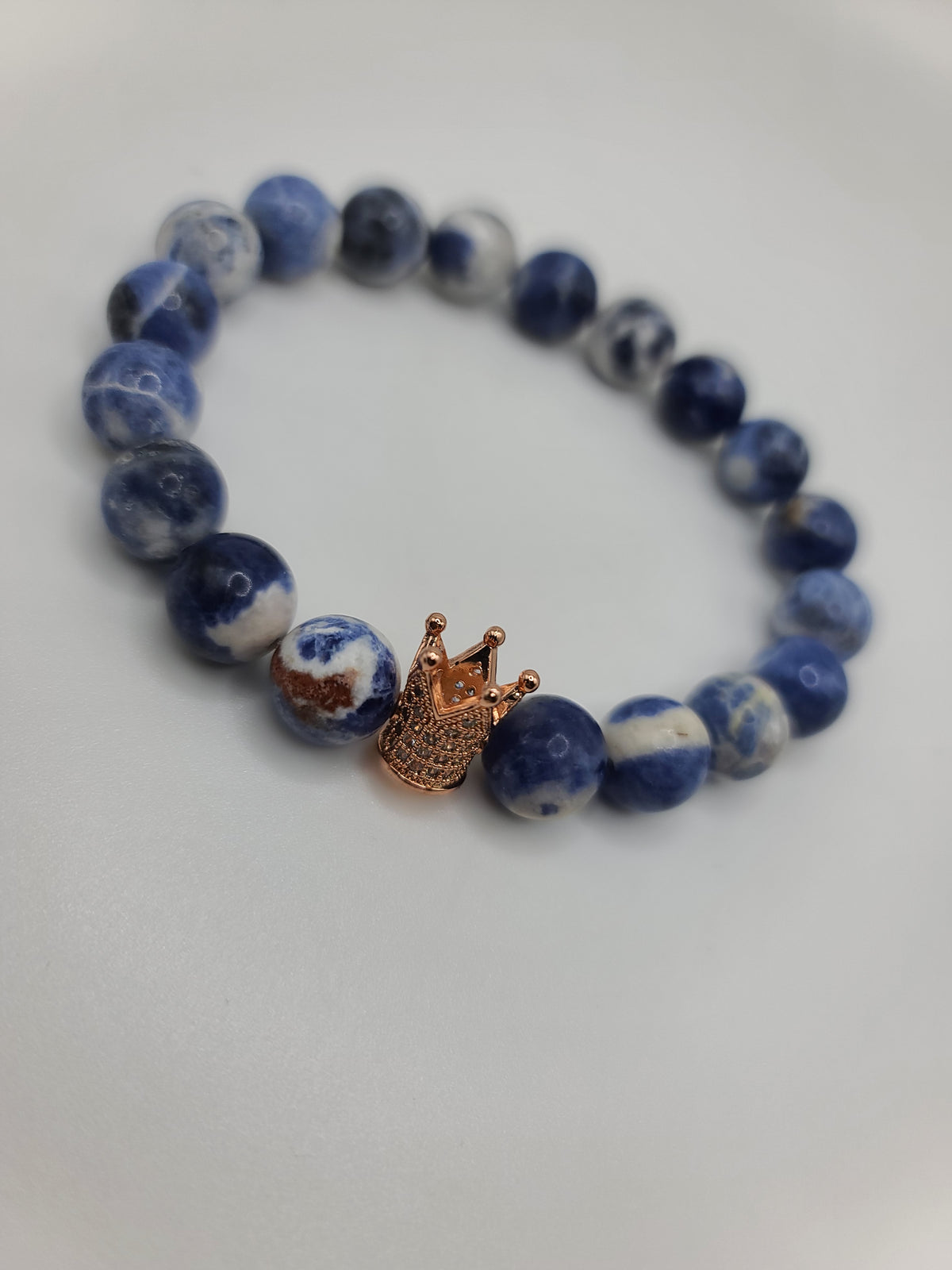 Sodalite Crown Men's Bracelet