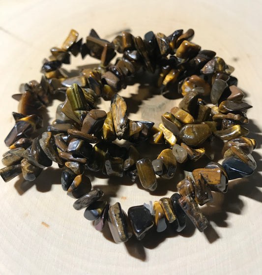 Tigers Eye Chip Bracelet Set