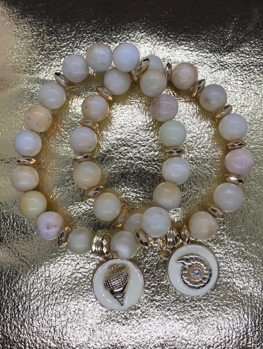 Amazonite Nautical Shell Double Stack