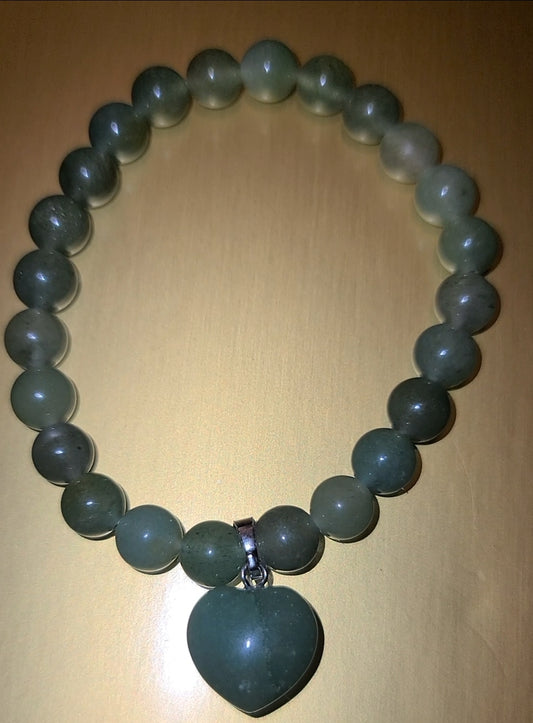 Green Aventurine VDAY Heart Bracelet