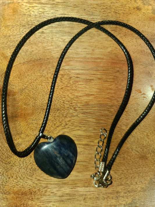 Sodalite VDAY Heart Necklace