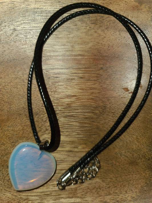 Opalite VDAY Heart Necklace