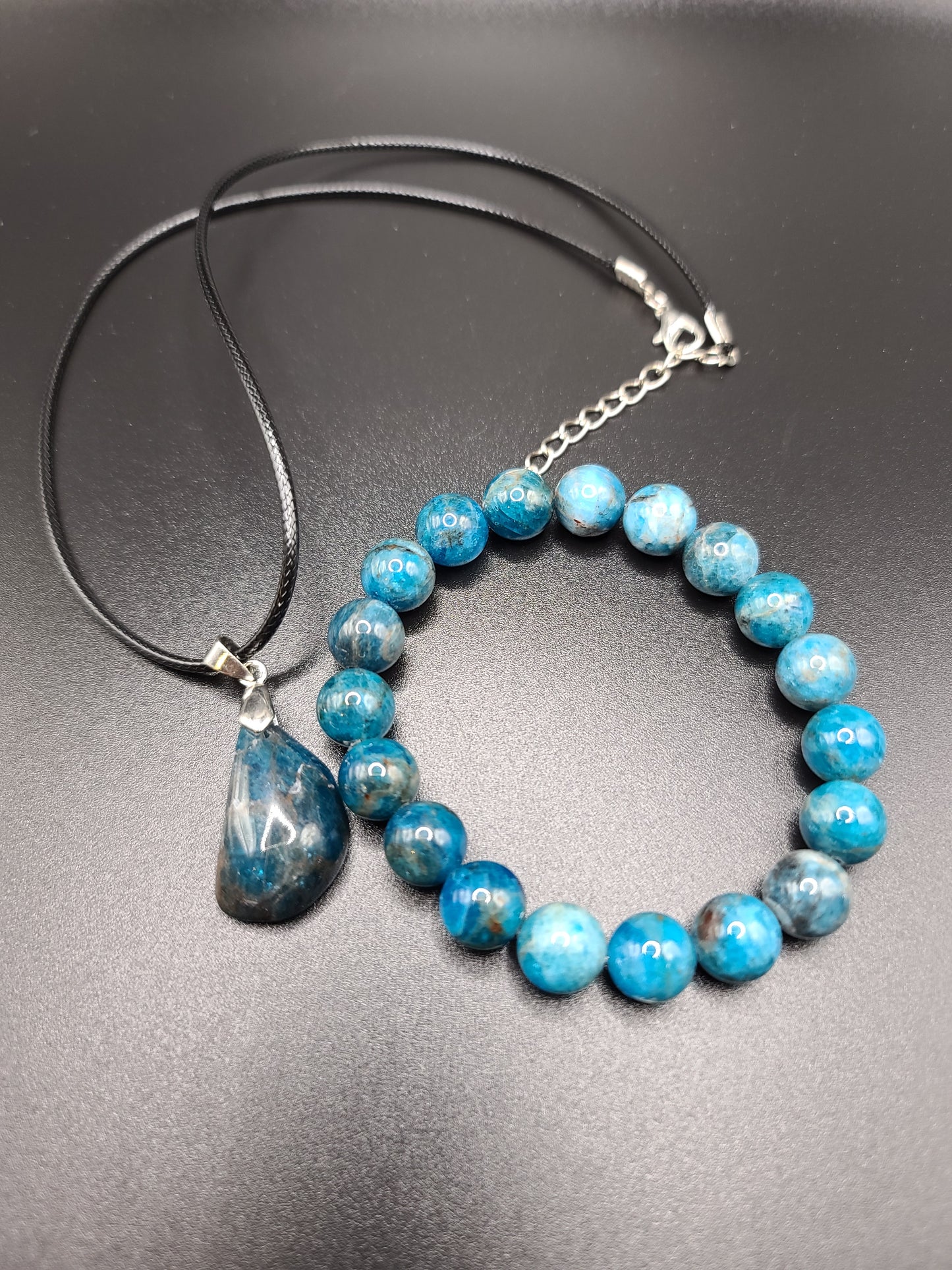 Apatite Bracelet and Necklace Set