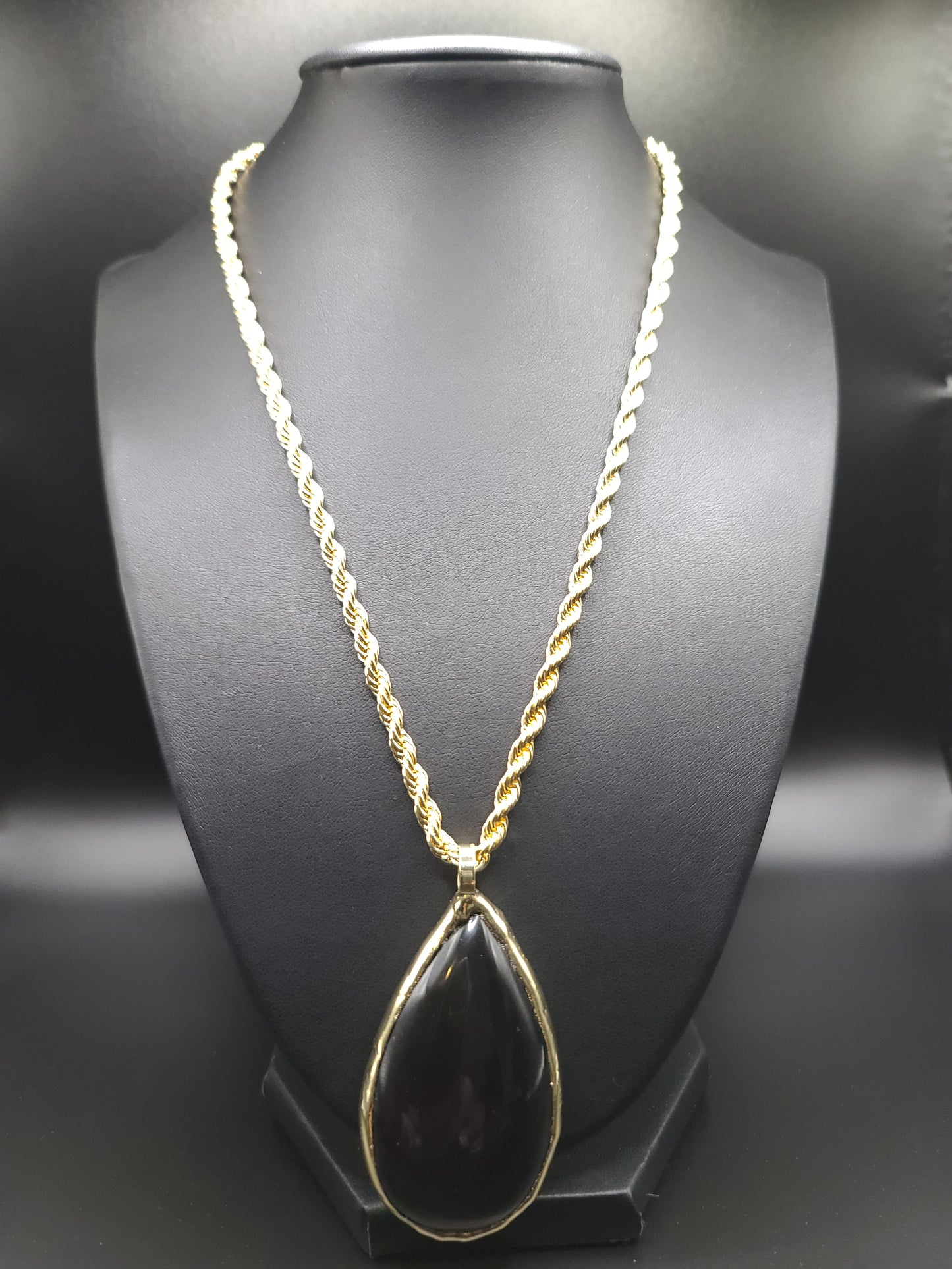 Rainbow Obsidian Rope Necklace