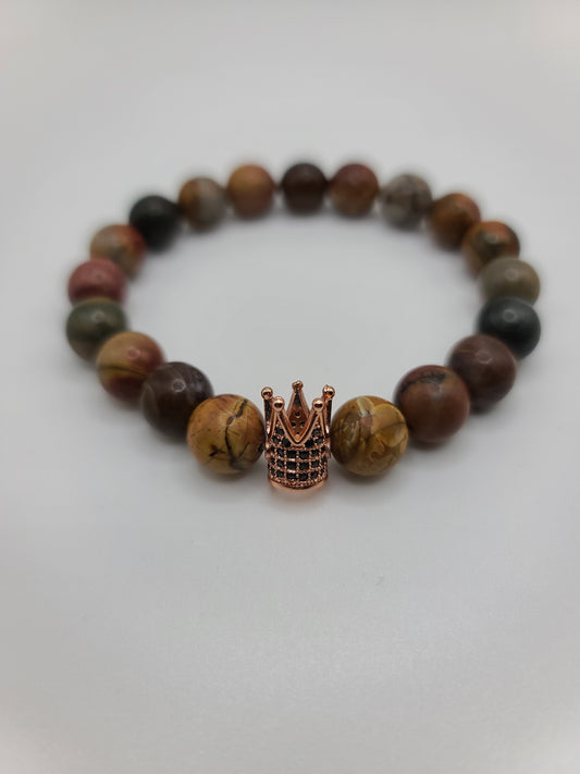 Picasso Jasper Crown Men's Bracelet