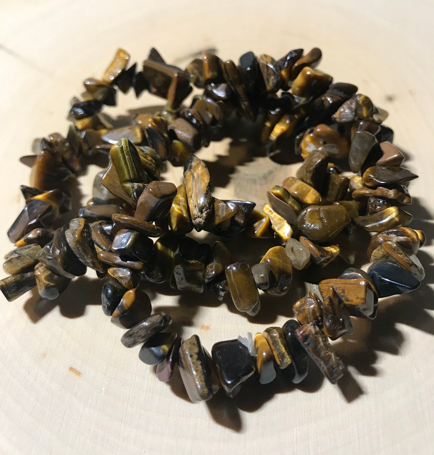 Tigers Eye Chip Bracelet Set