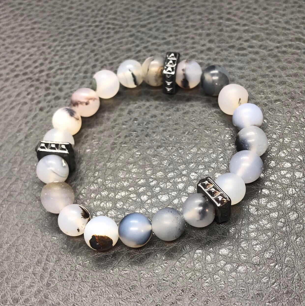 Chalcedony Unisex/Men’s Bracelet