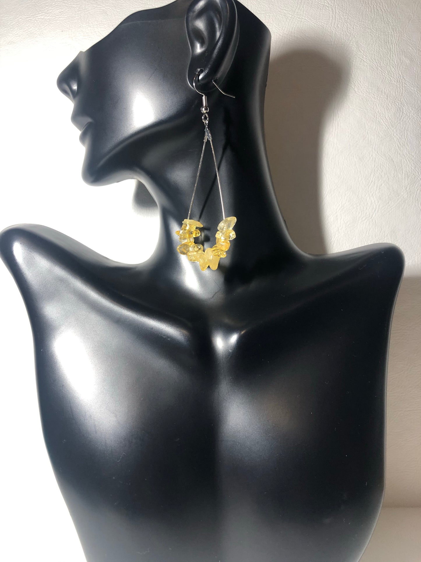 Citrine Gemstone Chip Drop Earrings