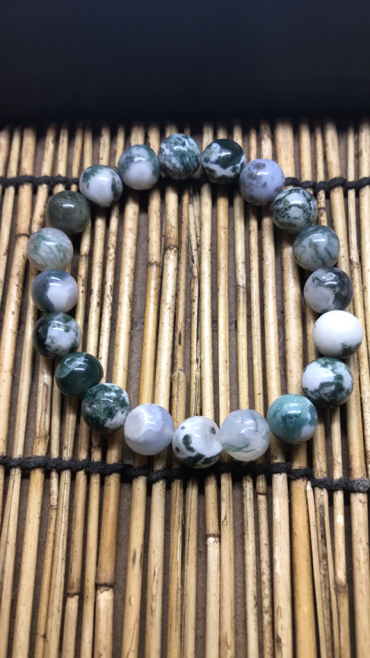 Tree Agate Beaded Bracelet