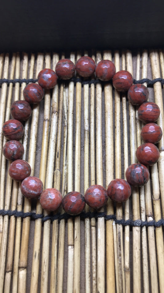 Mahogany Obsidian Faceted Beaded Bracelet