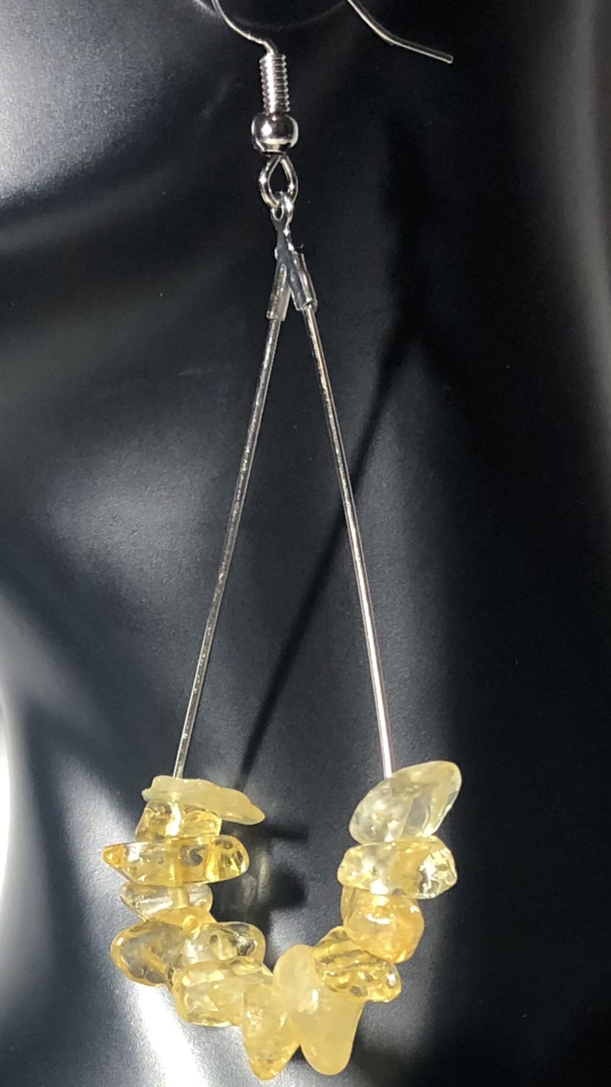 Citrine Gemstone Chip Drop Earrings