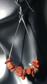 Red Jasper Gemstone Chip Drop Earrings