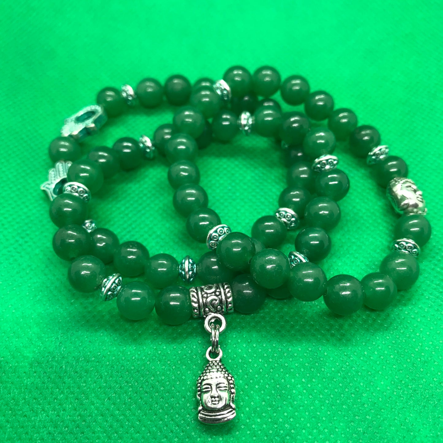 Aventurine Buddha Hamsa Spiritual Stack