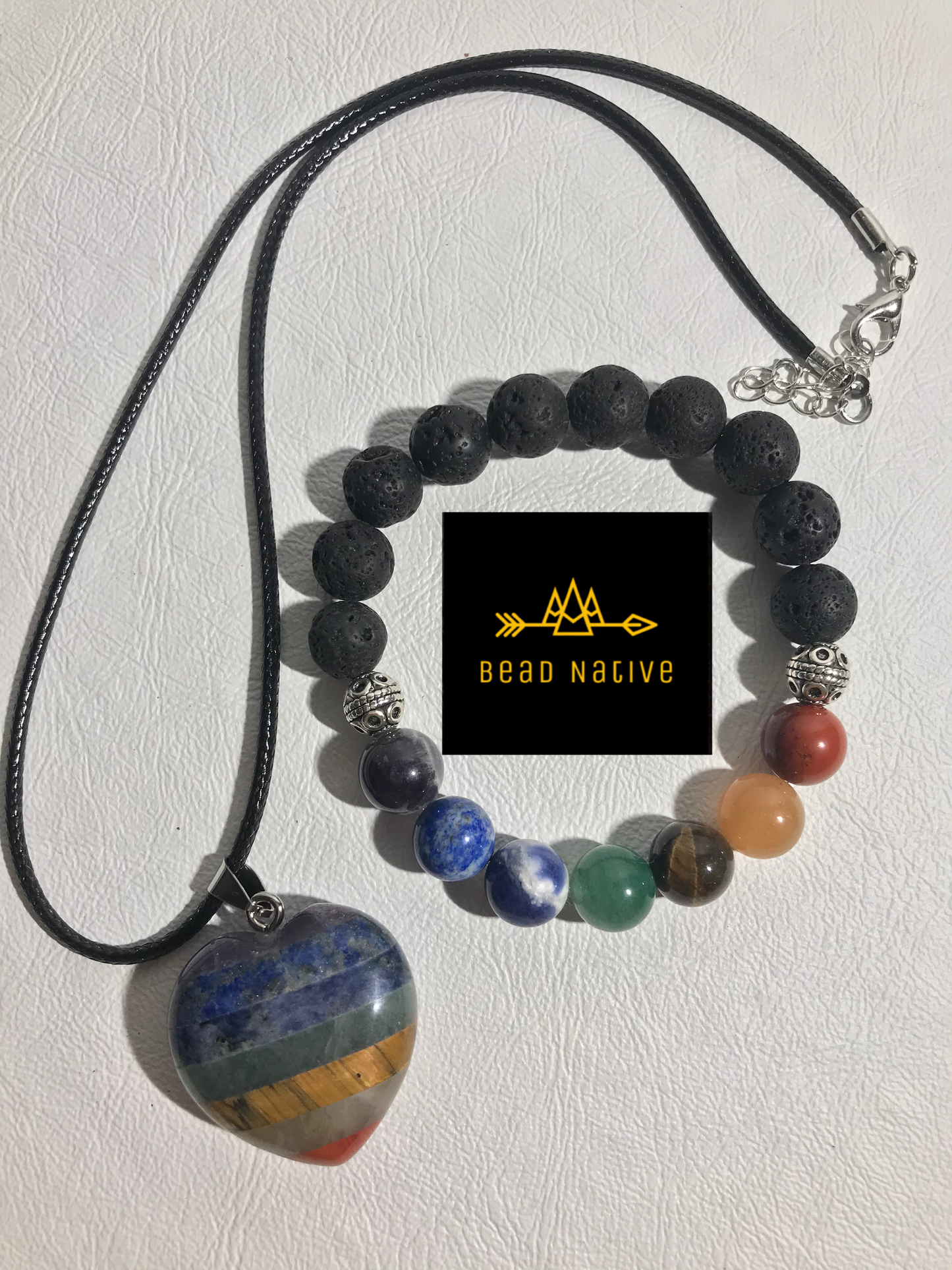 Chakra Necklace and Bracelet Set