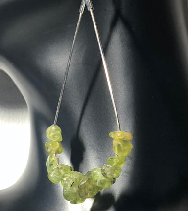 Peridot Gemstone Chip Drop Earrings