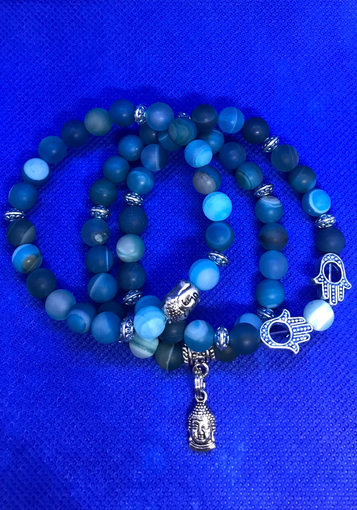 Blue Agate Buddha Spiritual Stack