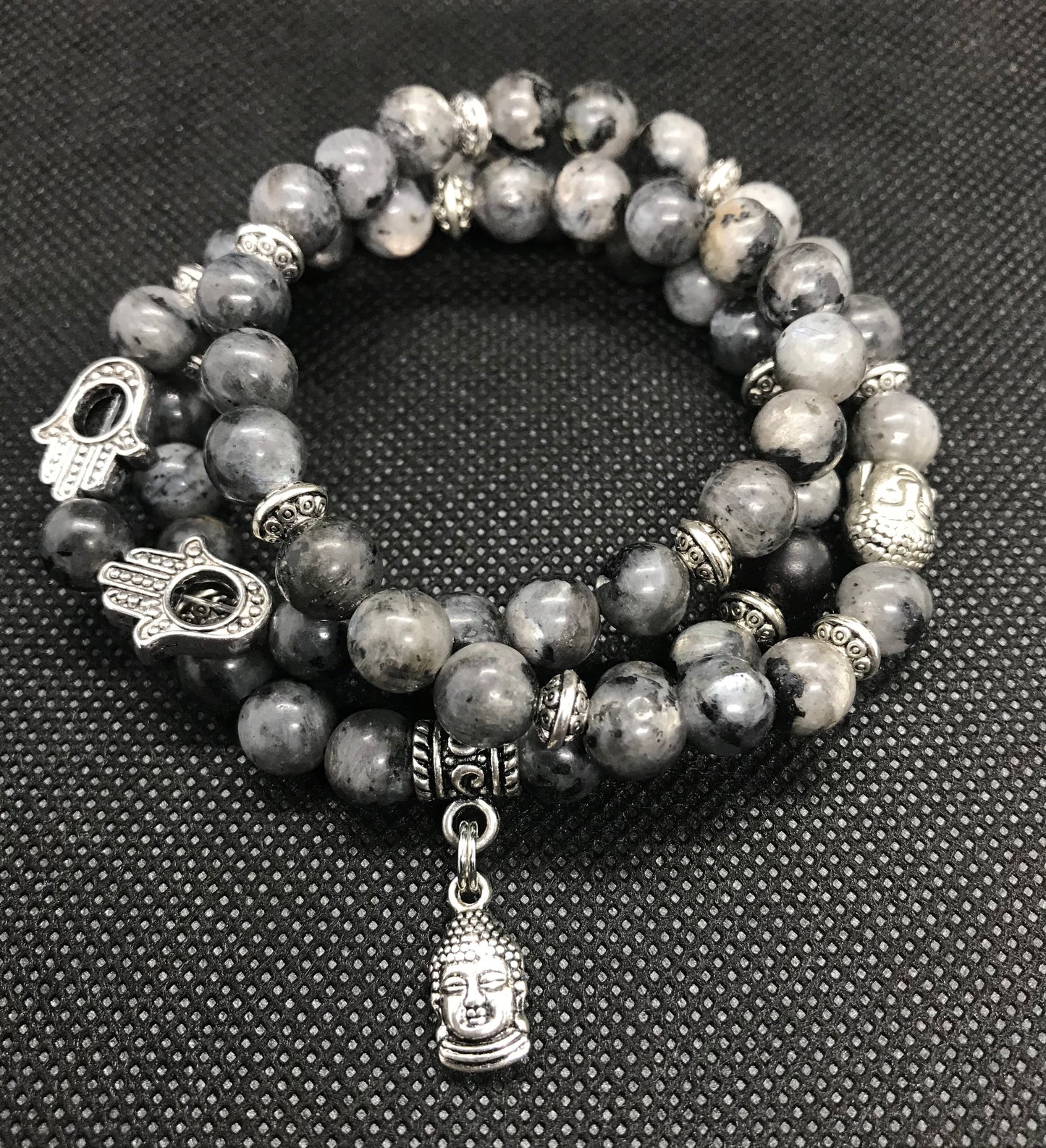 Larvakite Buddha Hamsa Spiritual Stack