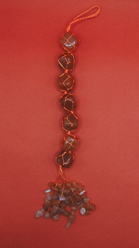 Red Aventurine Beaded Car Charm