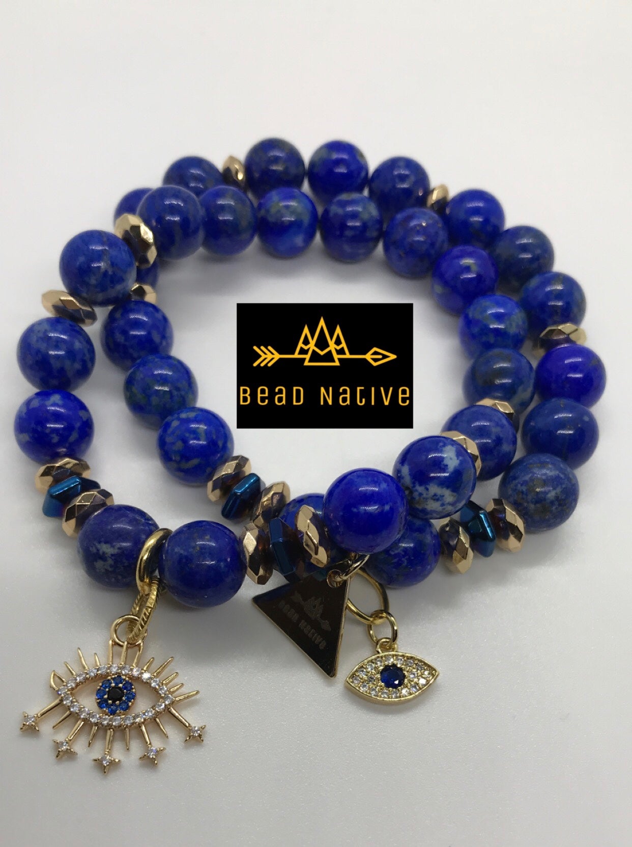 Lapis Lazuli Protection Bracelet Stack