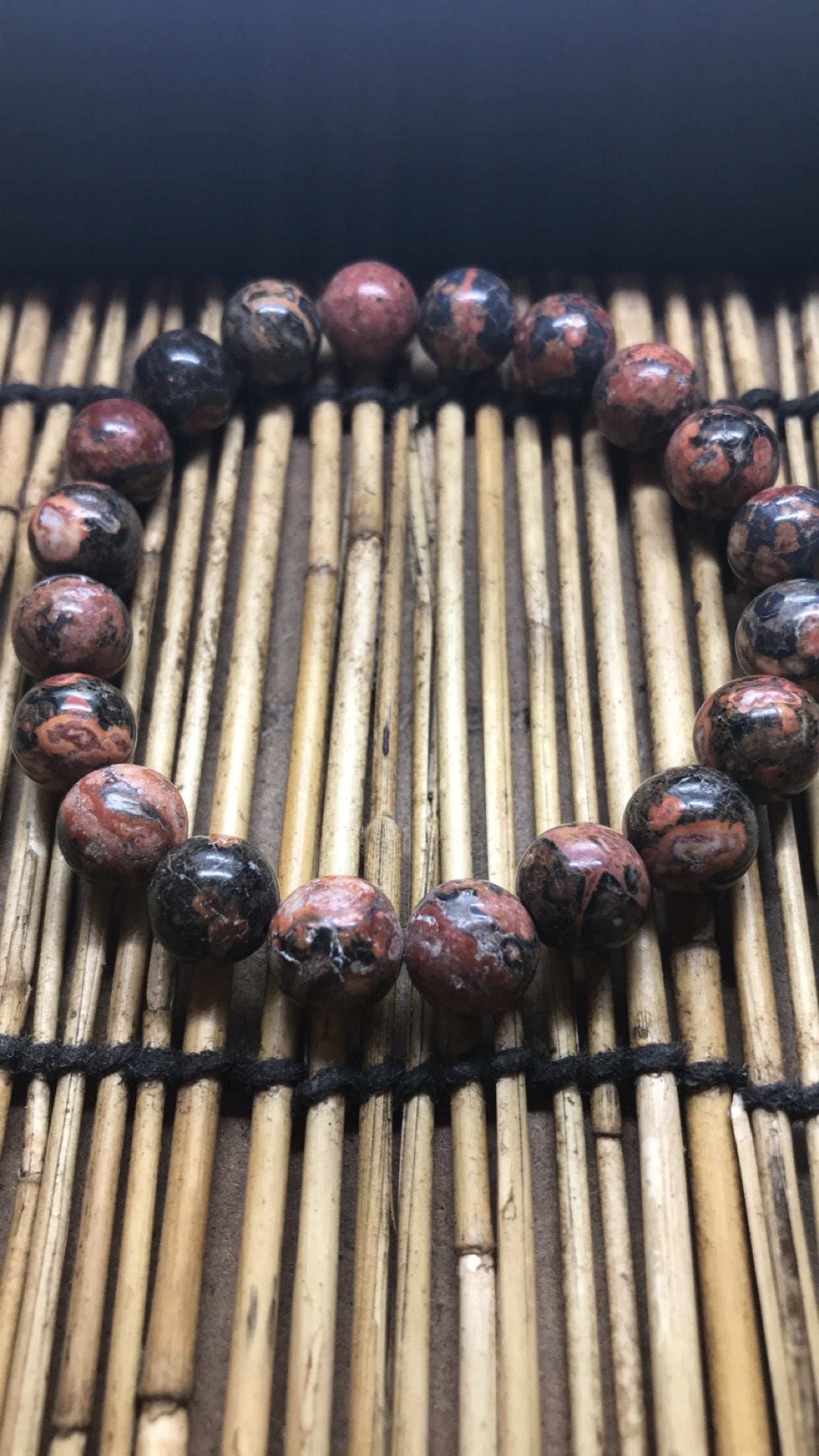 Leopardskin Jasper Beaded Bracelet