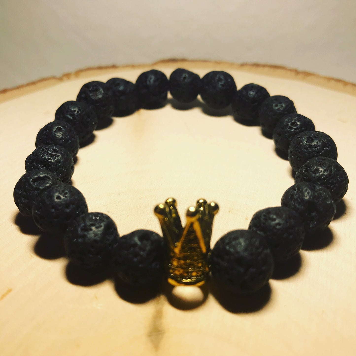 Lava Bead Stone Men’s Bracelet