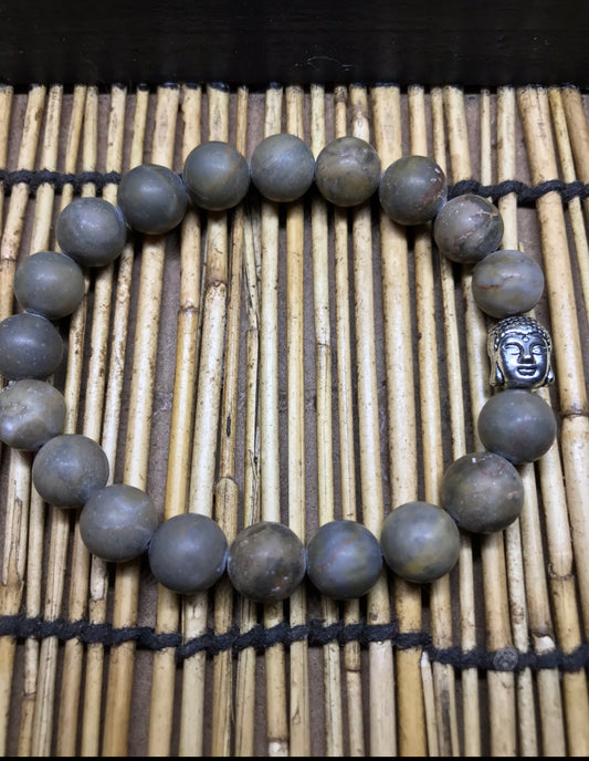 Grey Jasper Stone Bracelet