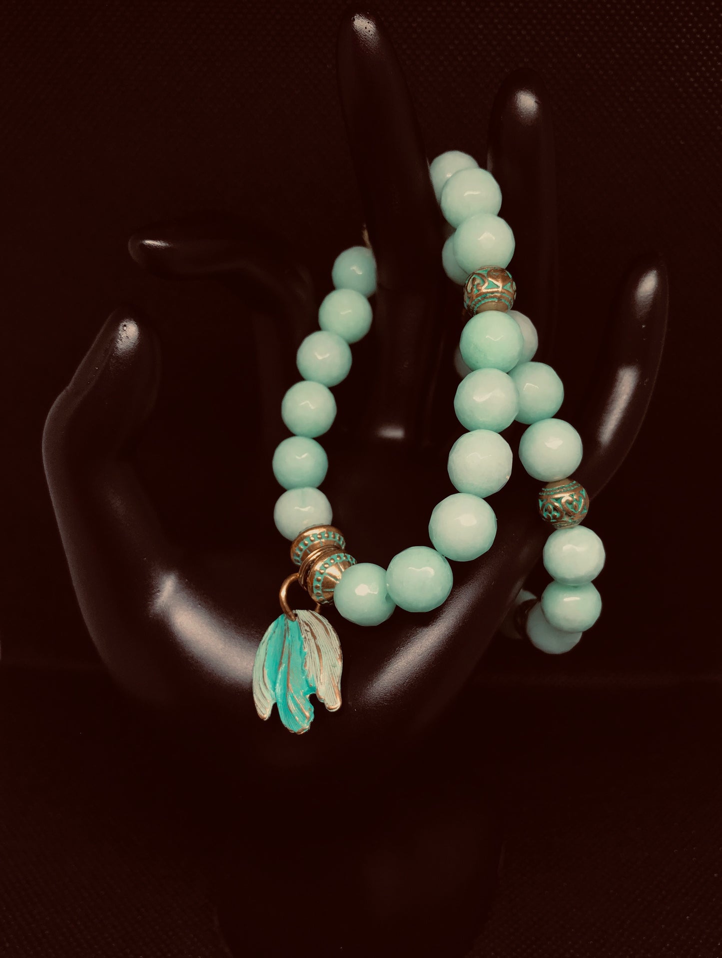 Faceted Amazonite Jade Stack